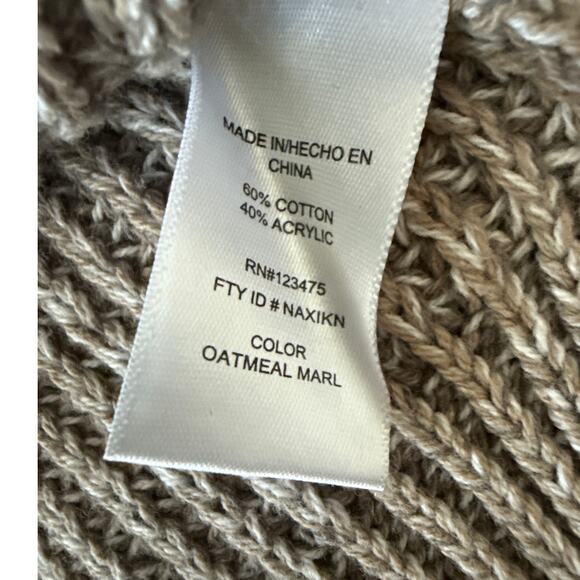 Ellen Tracy Roll Neck Chunky Knit Sweater Size Medium Nordic Rib Stitch Cozy - Picture 9 of 14